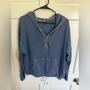 Old Navy Dusty Blue Hoodie with Buttons